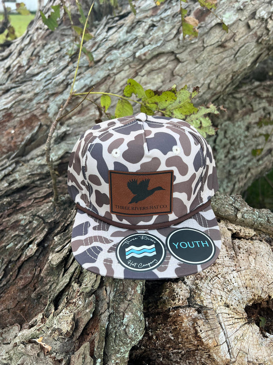 Three Rivers Hat Co. - YOUTH/KIDS - Duck Silhouette - Camo Rope Hat - Lost Hat Co.