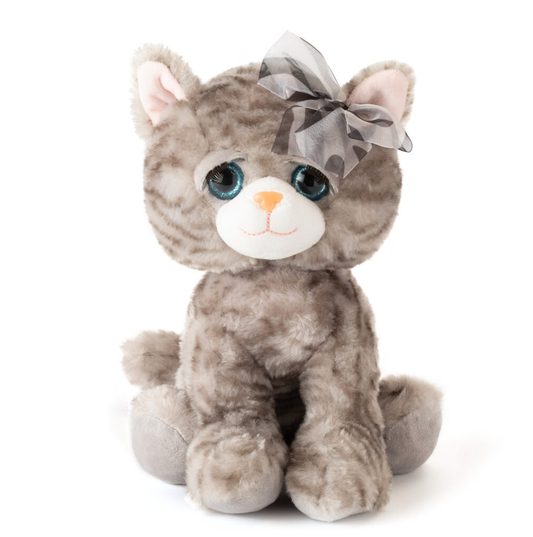 The Petting Zoo - 10" (25cm) Lash'z Tabby Cat Shadow - Grey