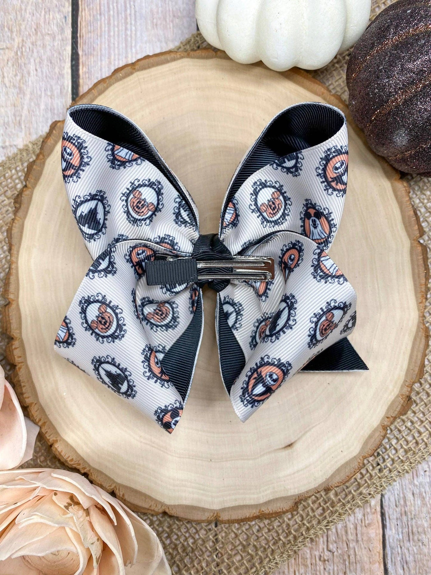 The Hair Bow Company - Haunted Mystery Hair Bow | Halloween Hair Bow | Clip or Headband