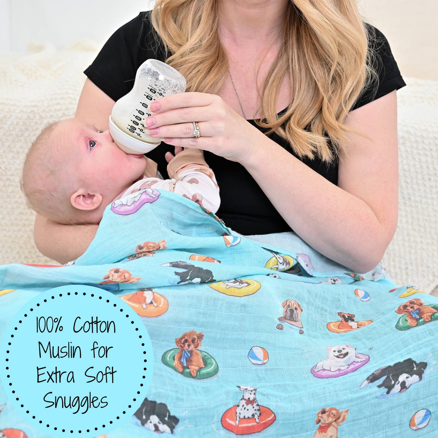 Poolside Pups Baby Swaddle Blanket