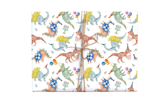 Birthday Dinosaurs Gift Wrap