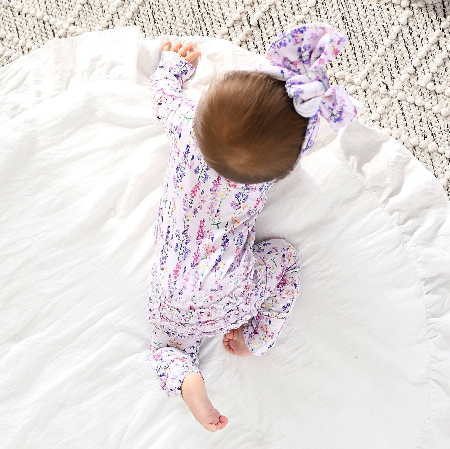 Avani RUFFLE ZIP Bamboo One Piece Floral Baby Clothing
