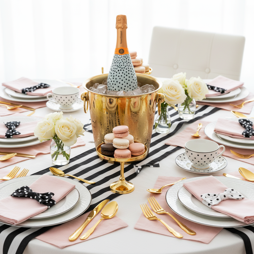 Beau Bottles - Beau Bottles Black and White Dots – Champagne Collection