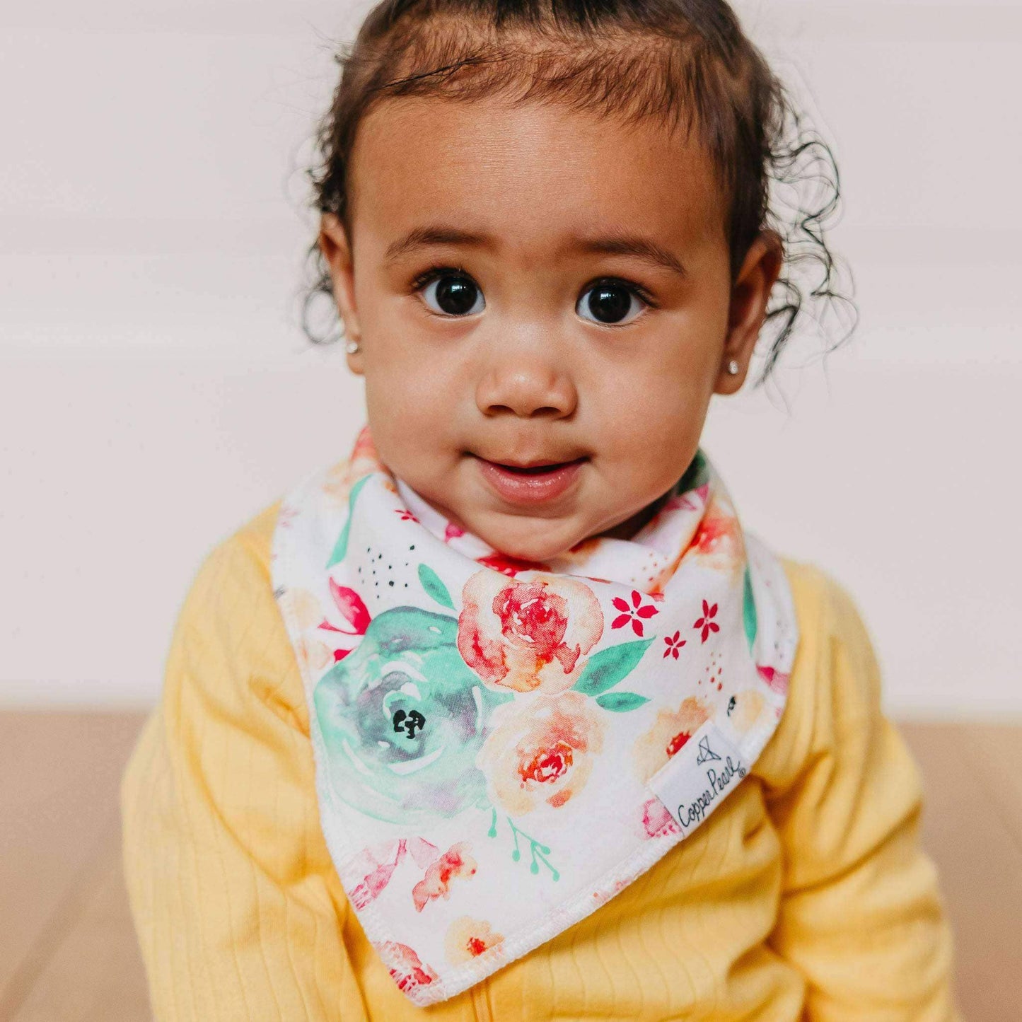 Copper Pearl - 4 Pack Baby Bandana Bibs - Bloom