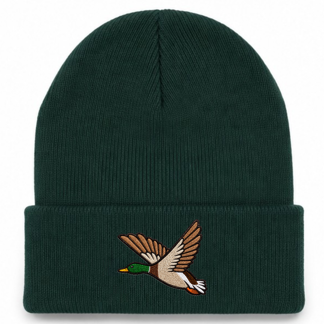 Flying Mallard Duck Winter Beanie Hat