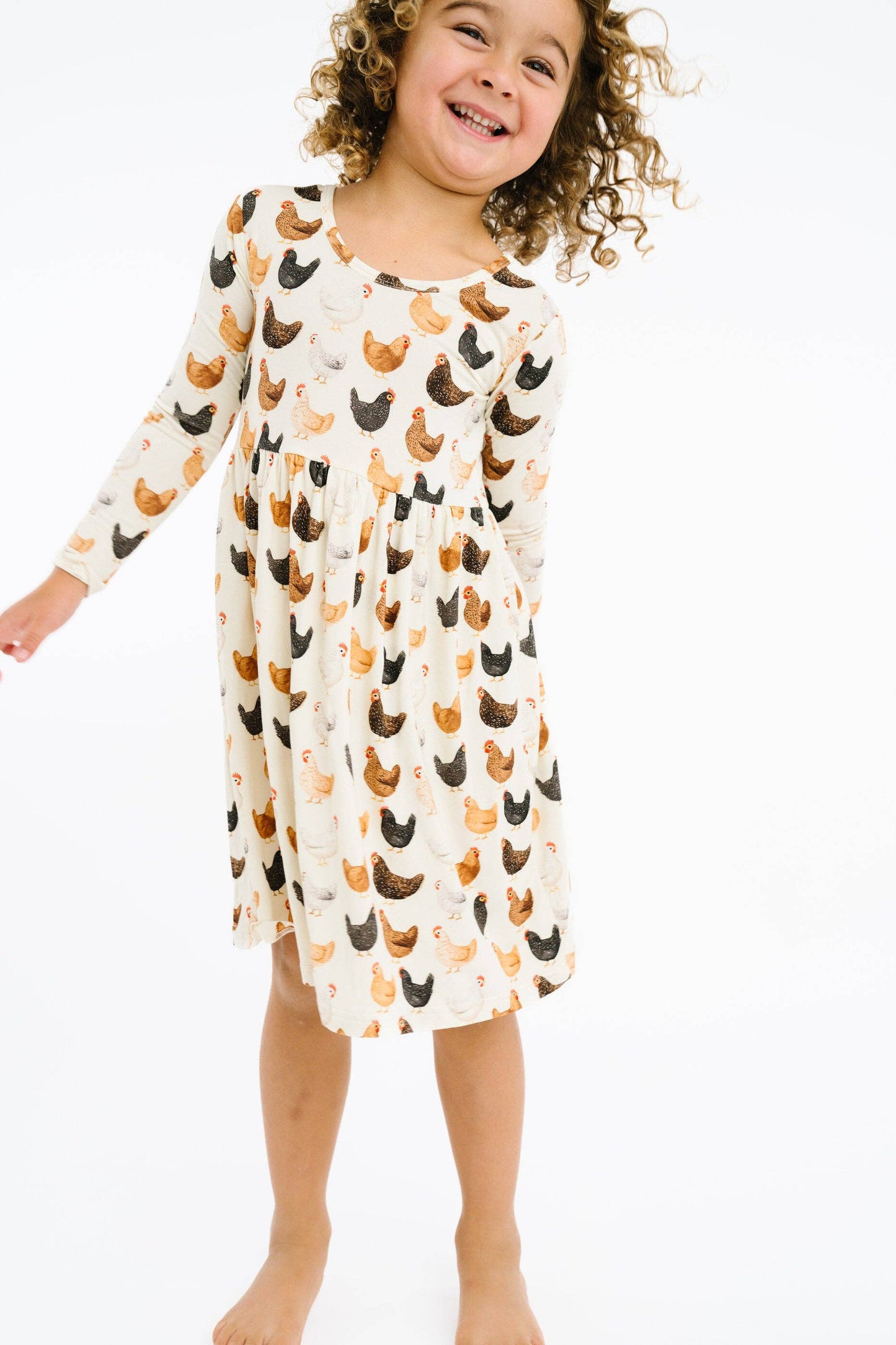 Little One Shop - Backyard Chickens Bamboo Dress