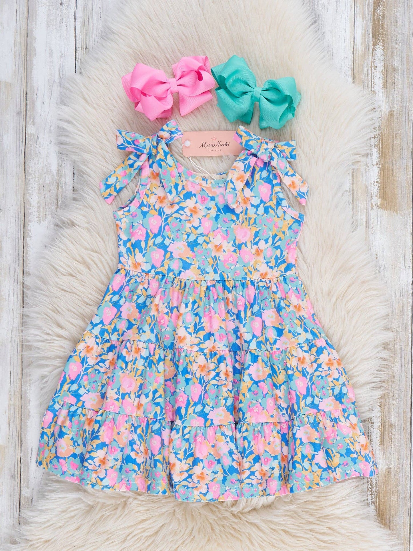 Blossom Breeze Ruffle Bow Dress