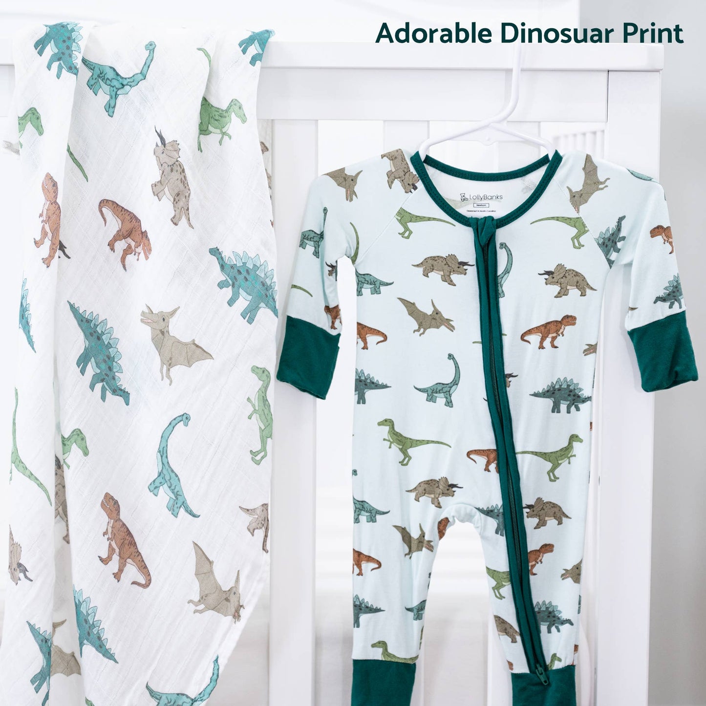 LollyBanks - Dinosaur Baby Bamboo Pajamas