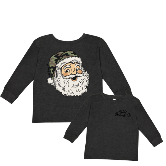 Wild Threads Co - Vintage Santa Long Sleeve Tee