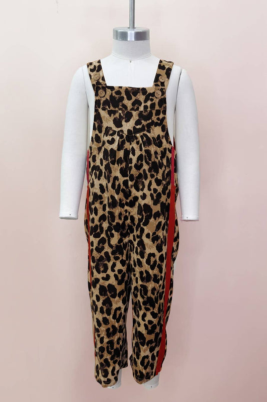 Kids Leopard Printed Overall Jumpsuit