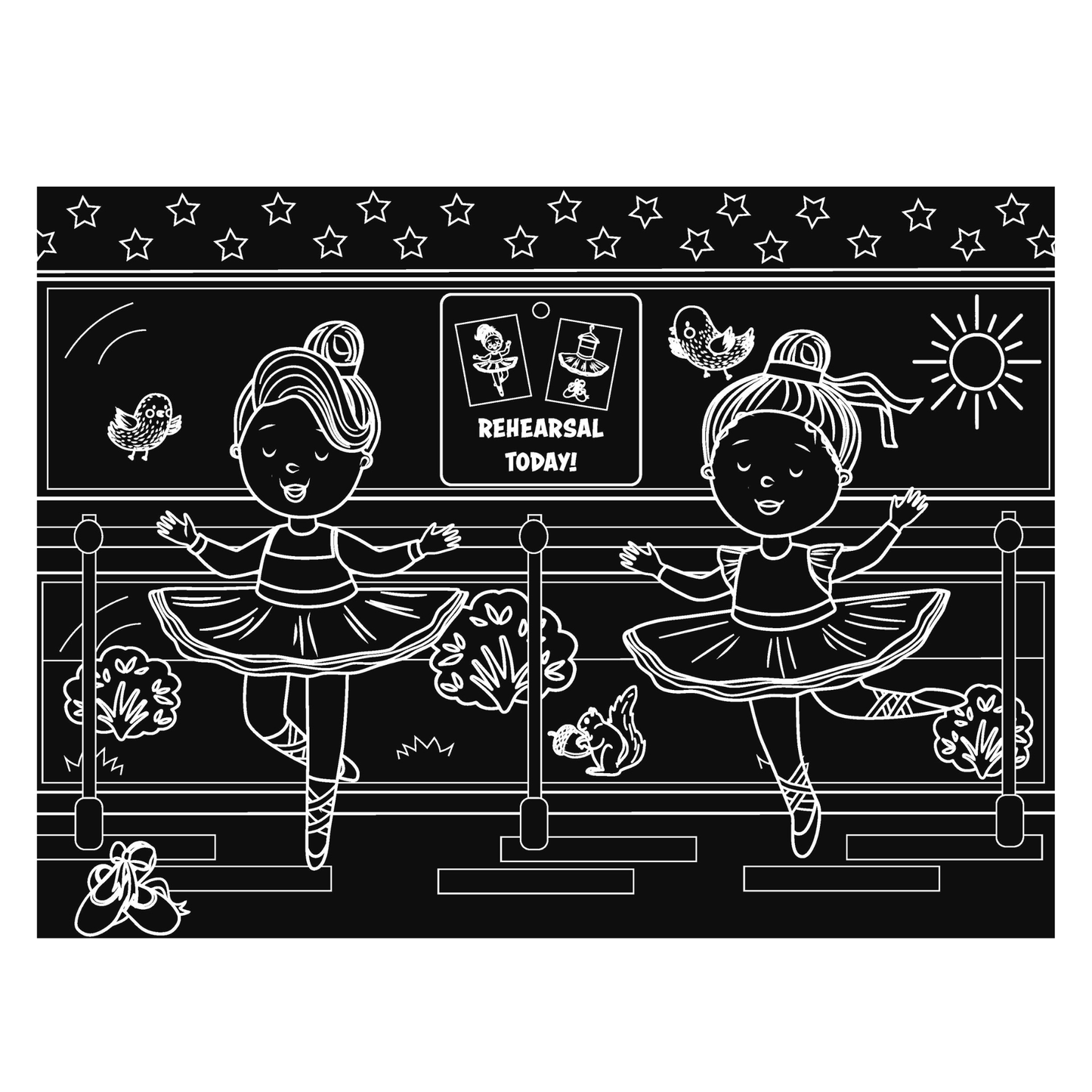 Reusable Coloring Set- Ballerina