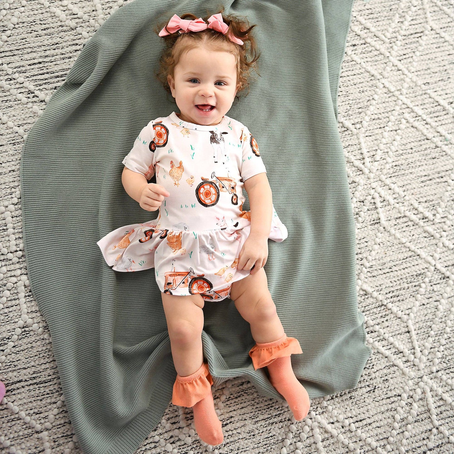Millie Moo TUTU Bamboo Farm Baby Clothing Dress Outfit