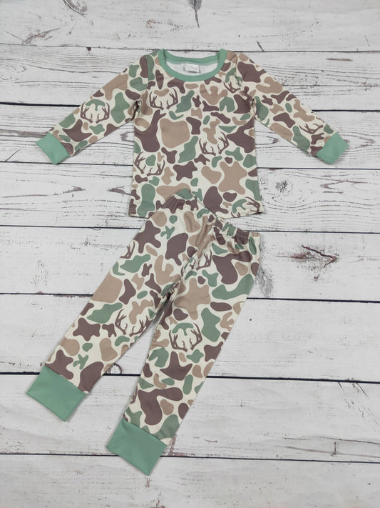 sassy kids palace - Baby Boys Deer Camouflage Printed Pajamas set