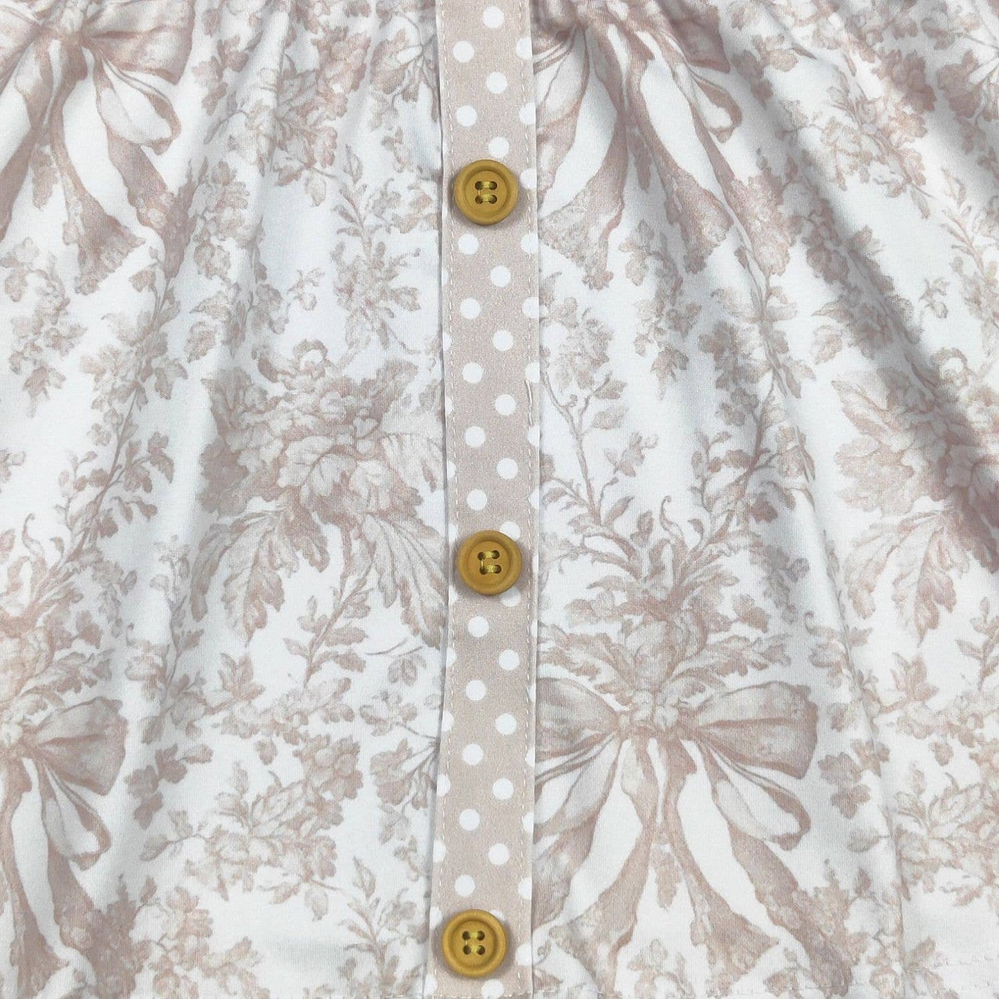 Clover Cottage - Fawn Damask Girls Dress