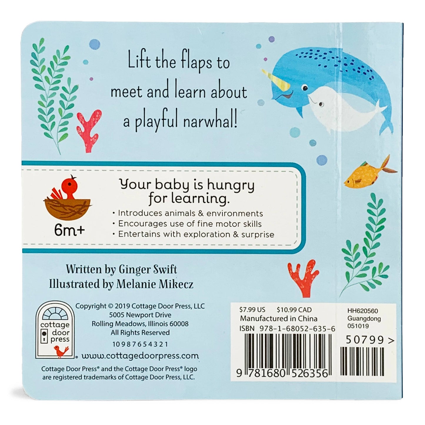 Cottage Door Press - What Is A Narwhal? Ocean Lift a Flap Board Book