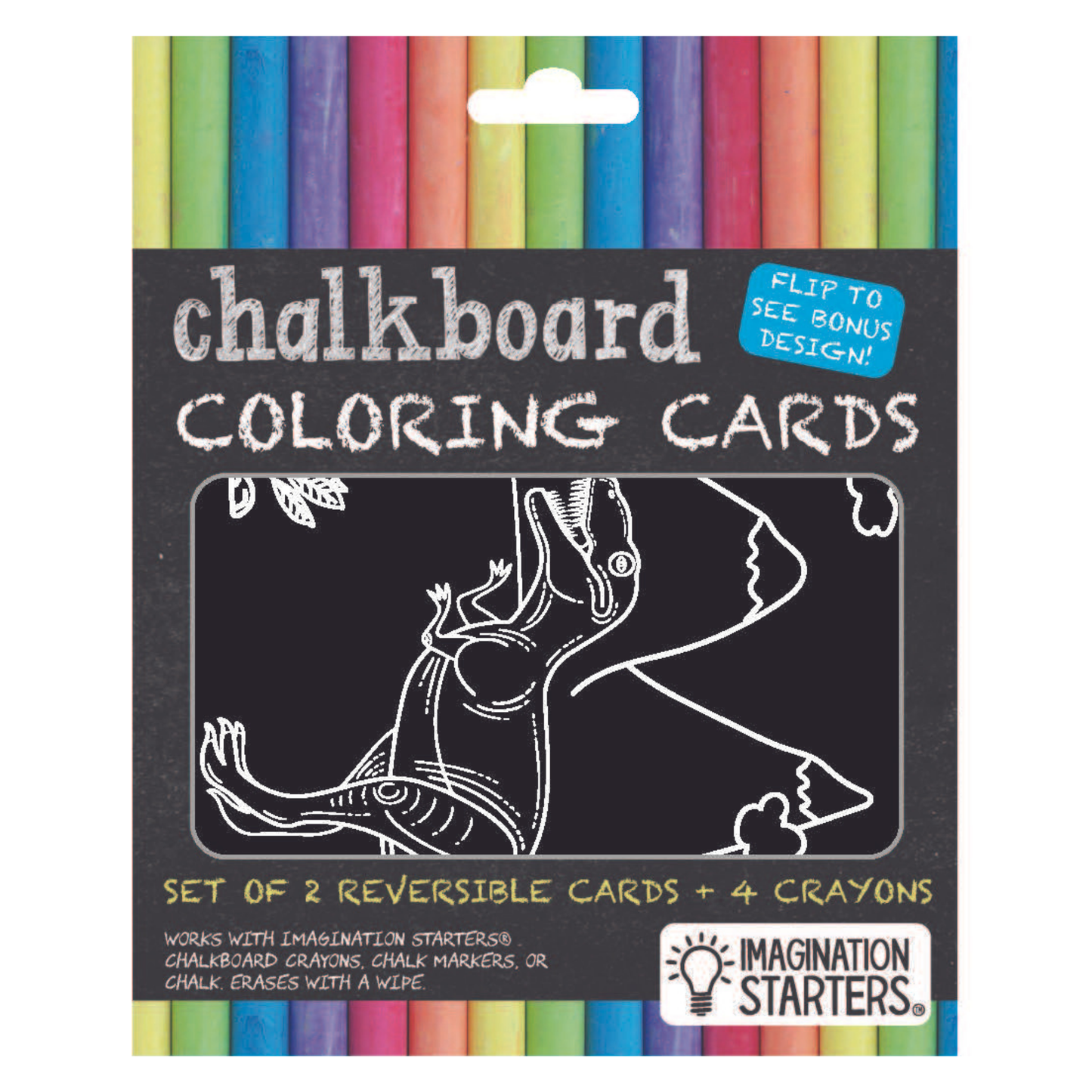 Imagination Starters - Reusable Coloring MiniMats Dino & Truck Kit
