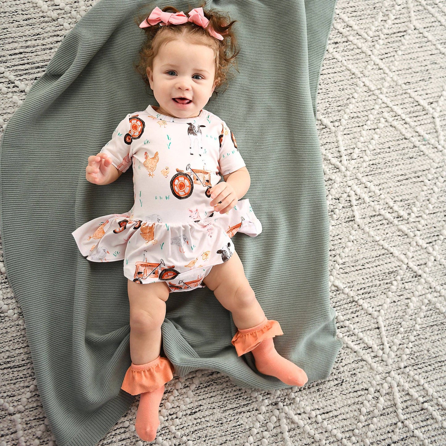 Millie Moo TUTU Bamboo Farm Baby Clothing Dress Outfit