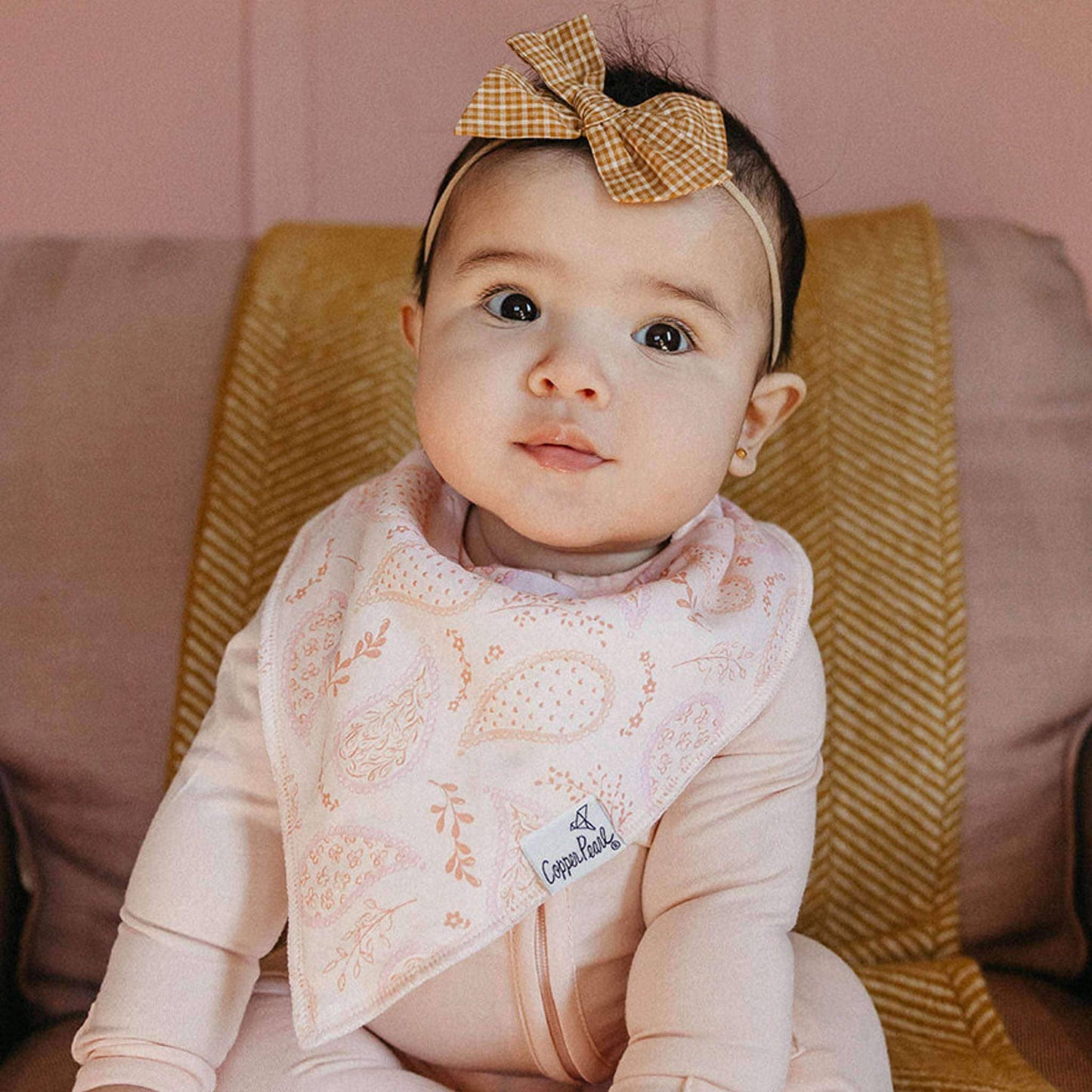 Copper Pearl - 4 Pack Baby Bandana Bibs - Cheyenne