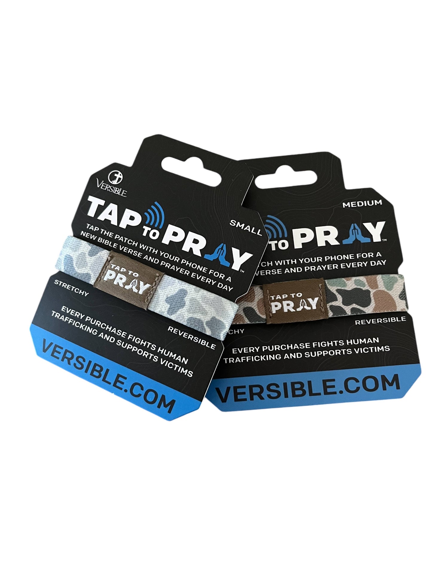 Versible - Tap To Pray™ Wristbands - River Rock Camo Classic & Sage