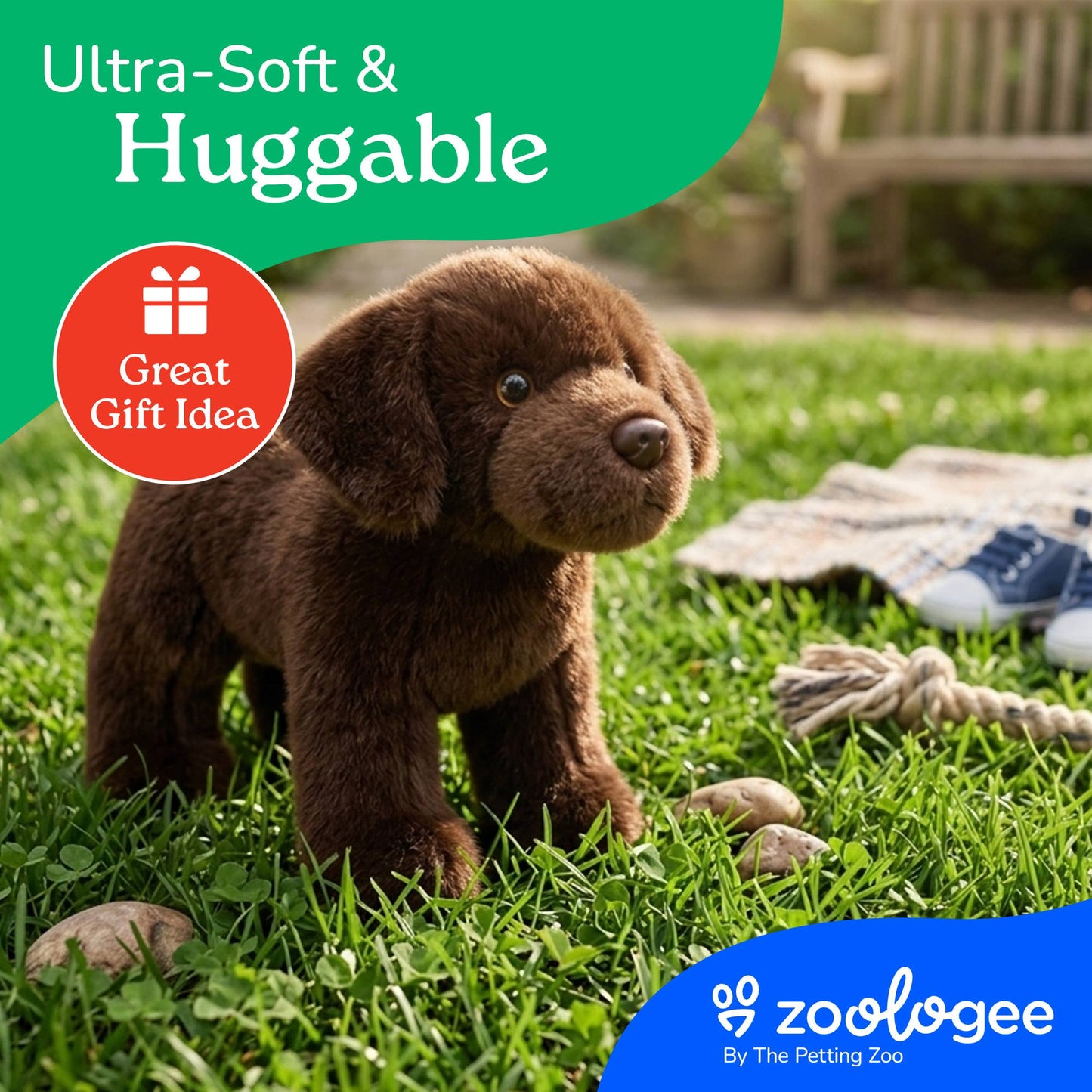 The Petting Zoo - New Chocolate Lab Dog Small 8" (20cm)