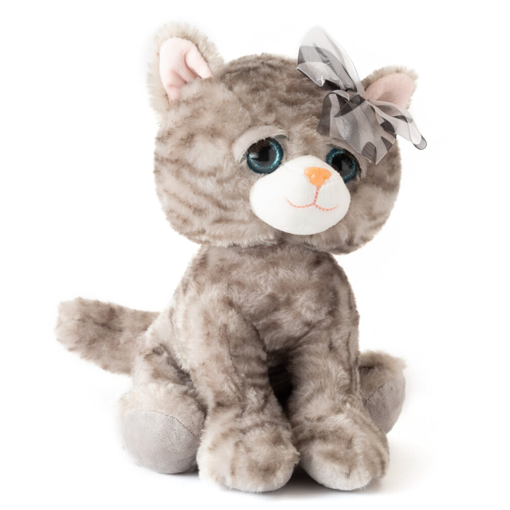 The Petting Zoo - 10" (25cm) Lash'z Tabby Cat Shadow - Grey