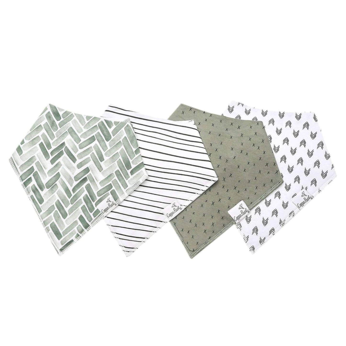 Copper Pearl - 4 Pack Baby Bandana Bibs - Alta