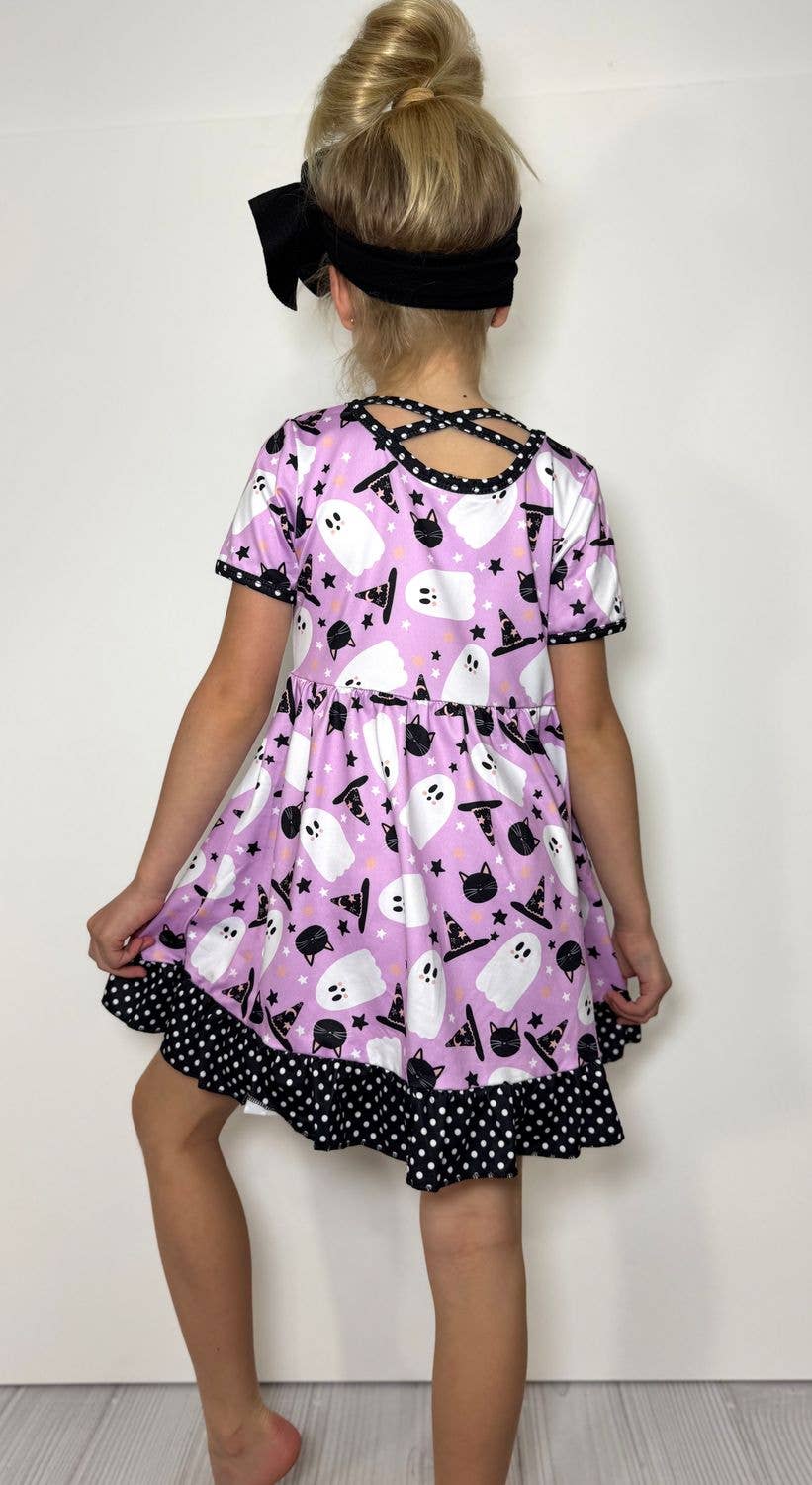 Clover Cottage - Orchid Ghost Girls Dress