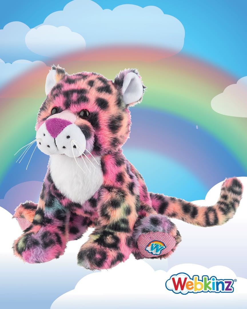 "8.5" Rainbow Leopard Webkinz