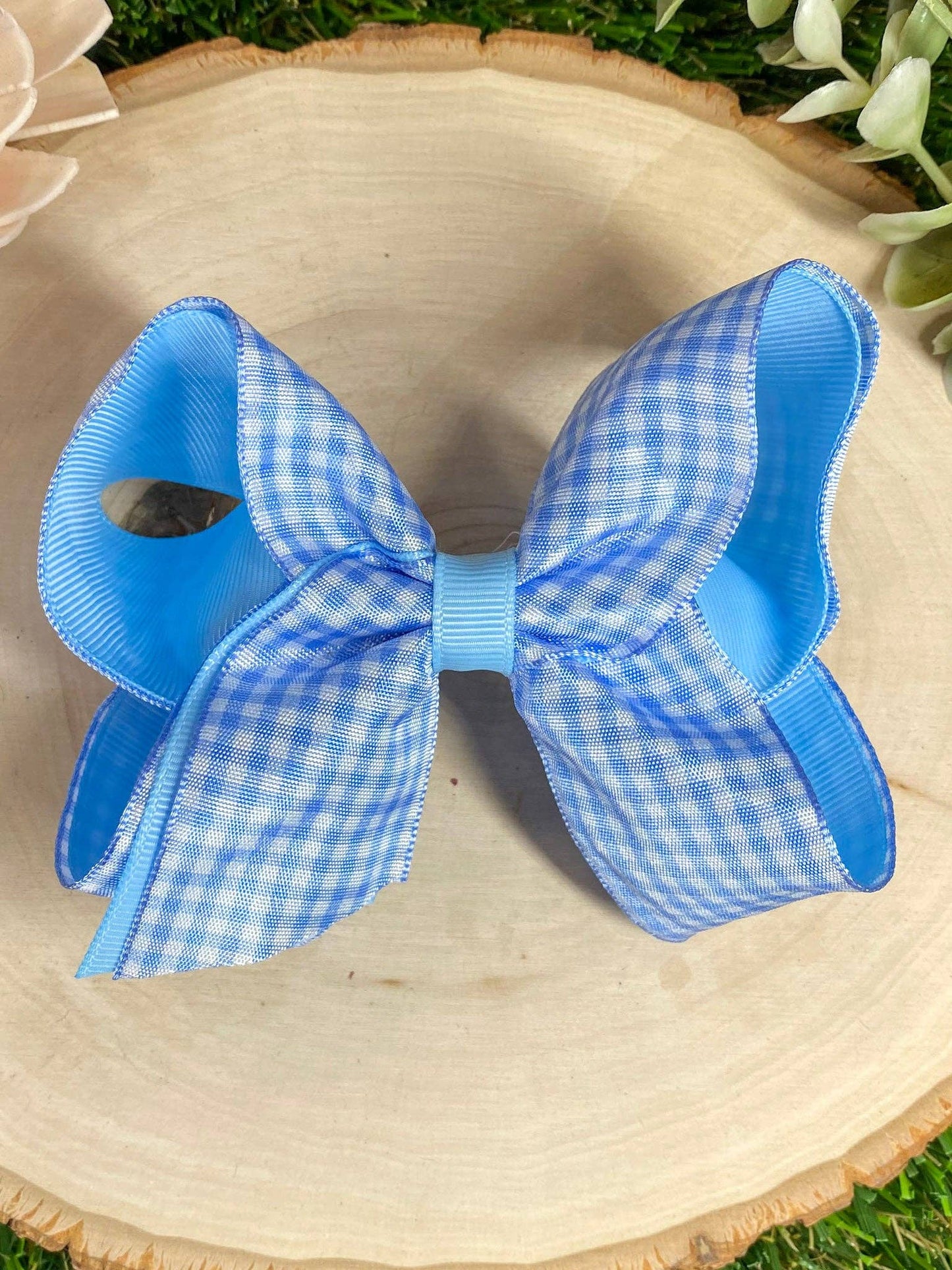 Gingham Classic Boutique Hair Bow | Clip