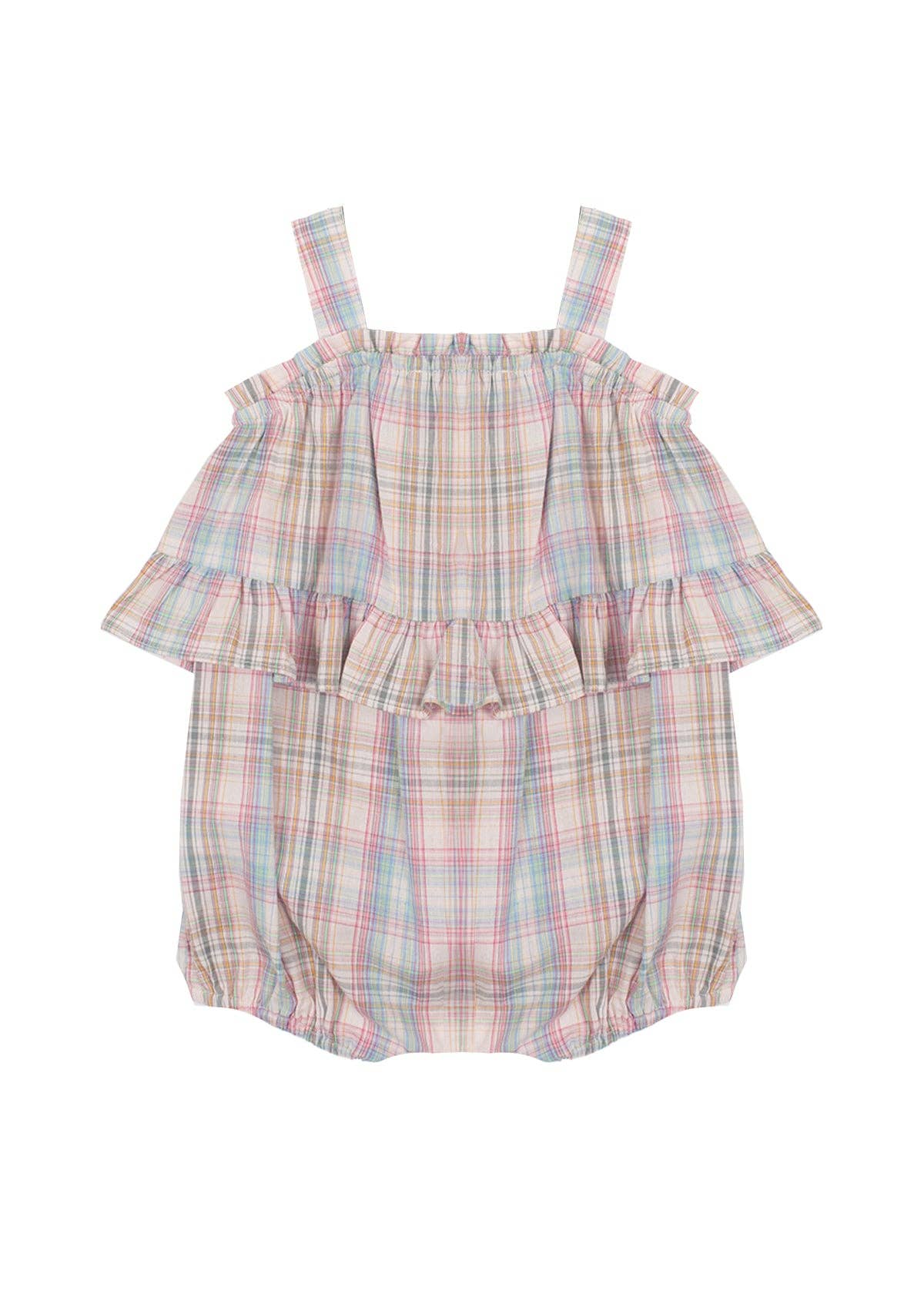 Orchid Farm Gingham Baby Romper