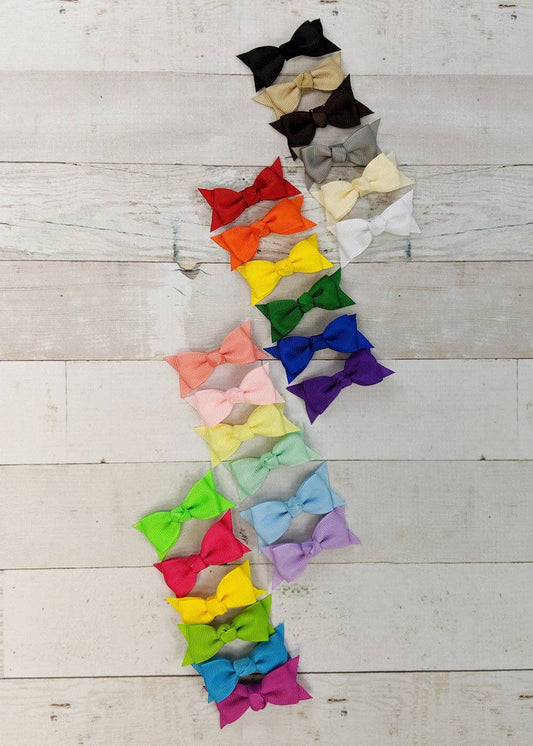Solid Baby Bow Clippie Variety Packs - 6 Bows (4 Color Set Options!)
