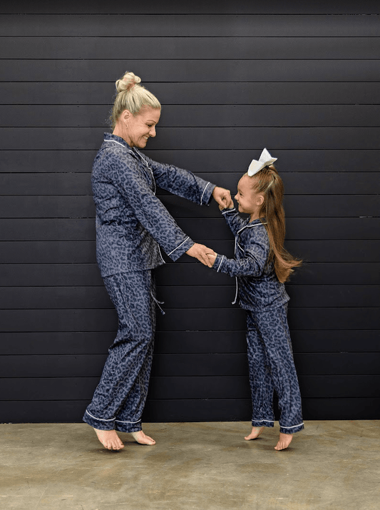 Mommy & Me Black Animal Print PJ's