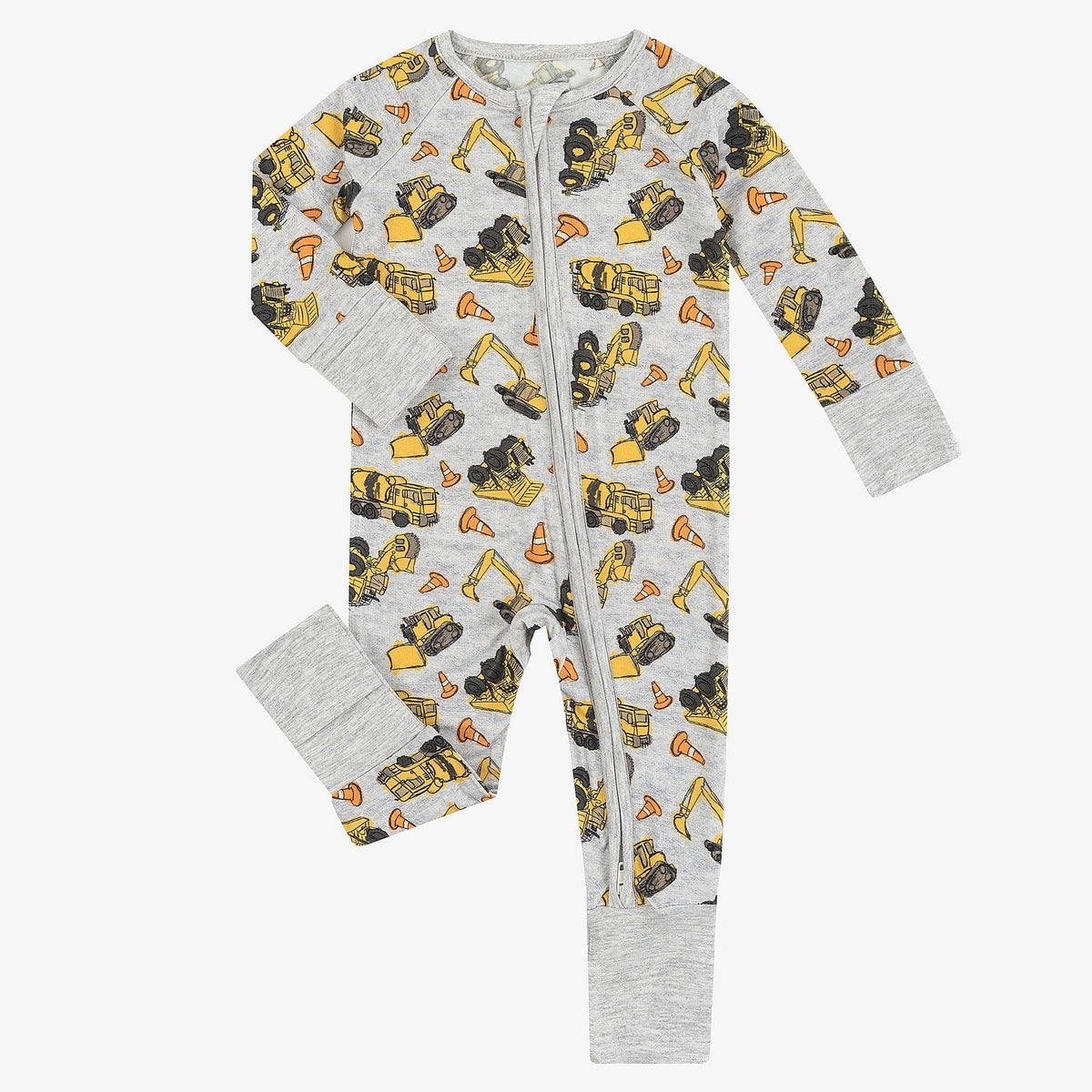 FancyPrince - Excavator Pattern Bamboo Viscose Zippy Romper