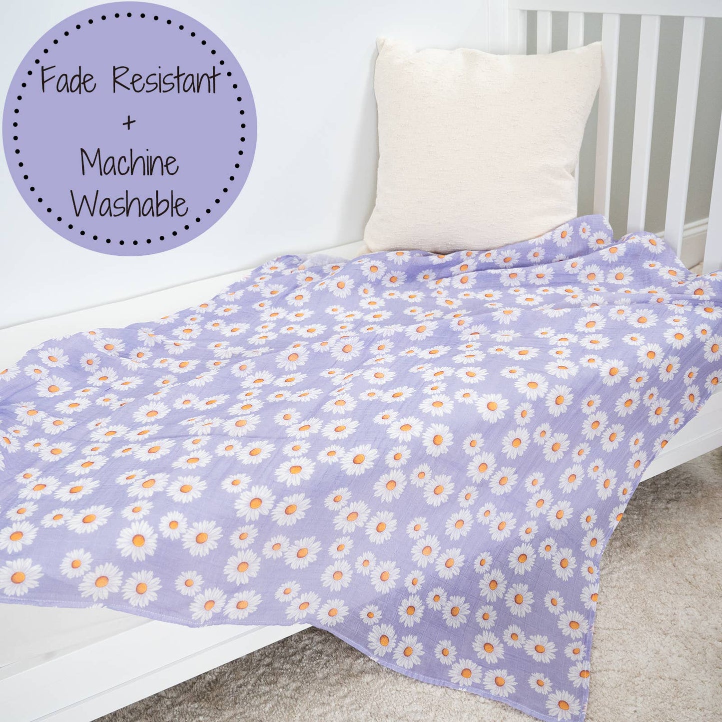 LollyBanks - Beautiful Daisy Baby Swaddle Blanket