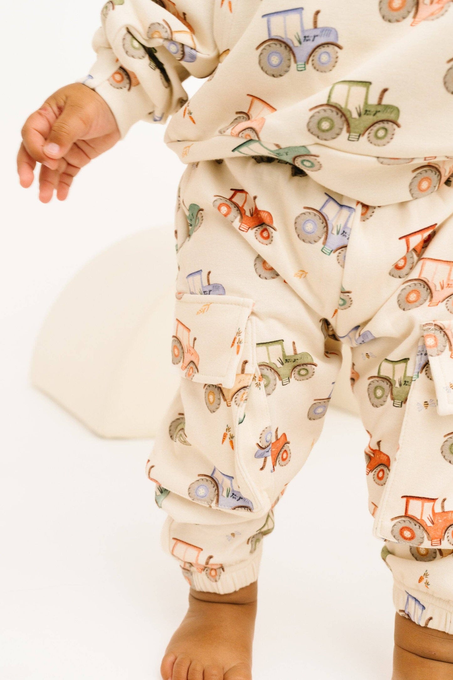 Little One Shop - Tractor Ride Cargo Hoodie Set