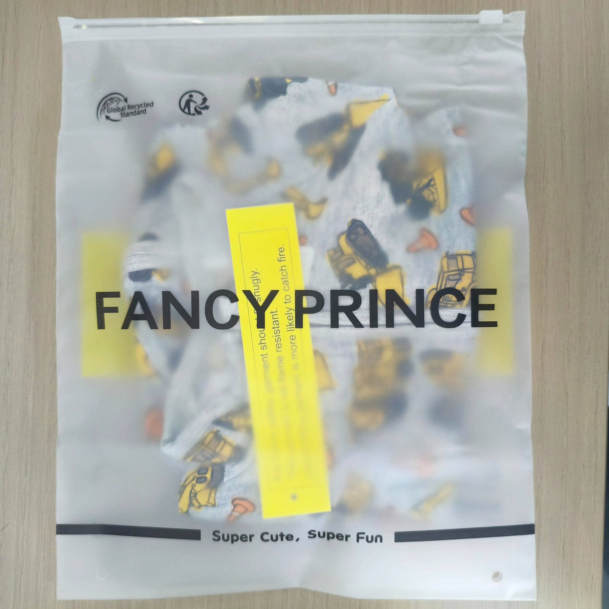 FancyPrince - Excavator Pattern Bamboo Viscose Zippy Romper