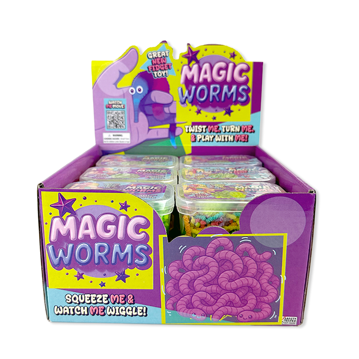 Novelty Brands - So Much Fun! Magic Worms Fidget Toy Assortment - 12/Display