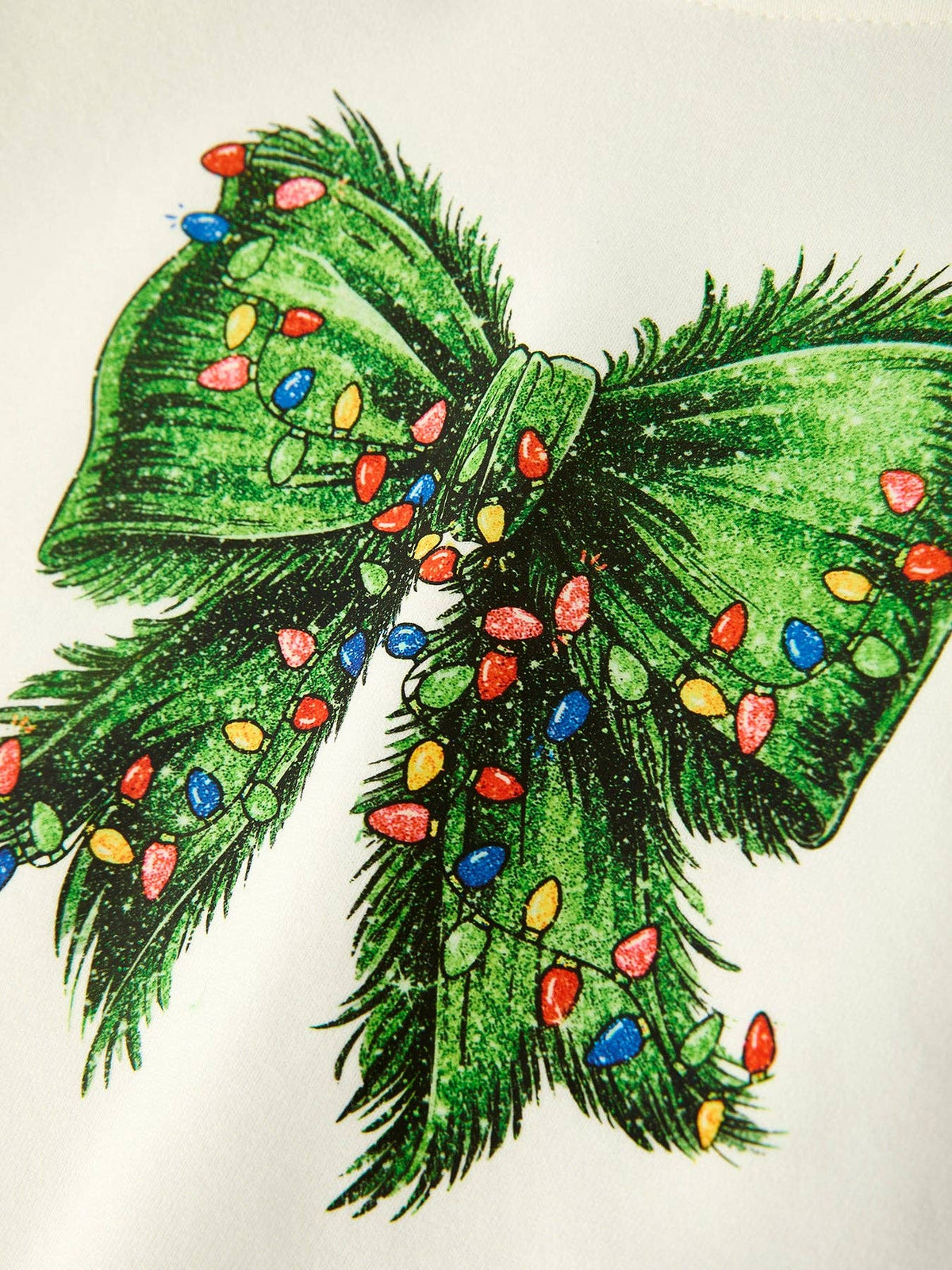 Rylee Faith Designs - Mommy & Me Christmas Bow Print Girls Outfit with Green Furry Bell Bottoms