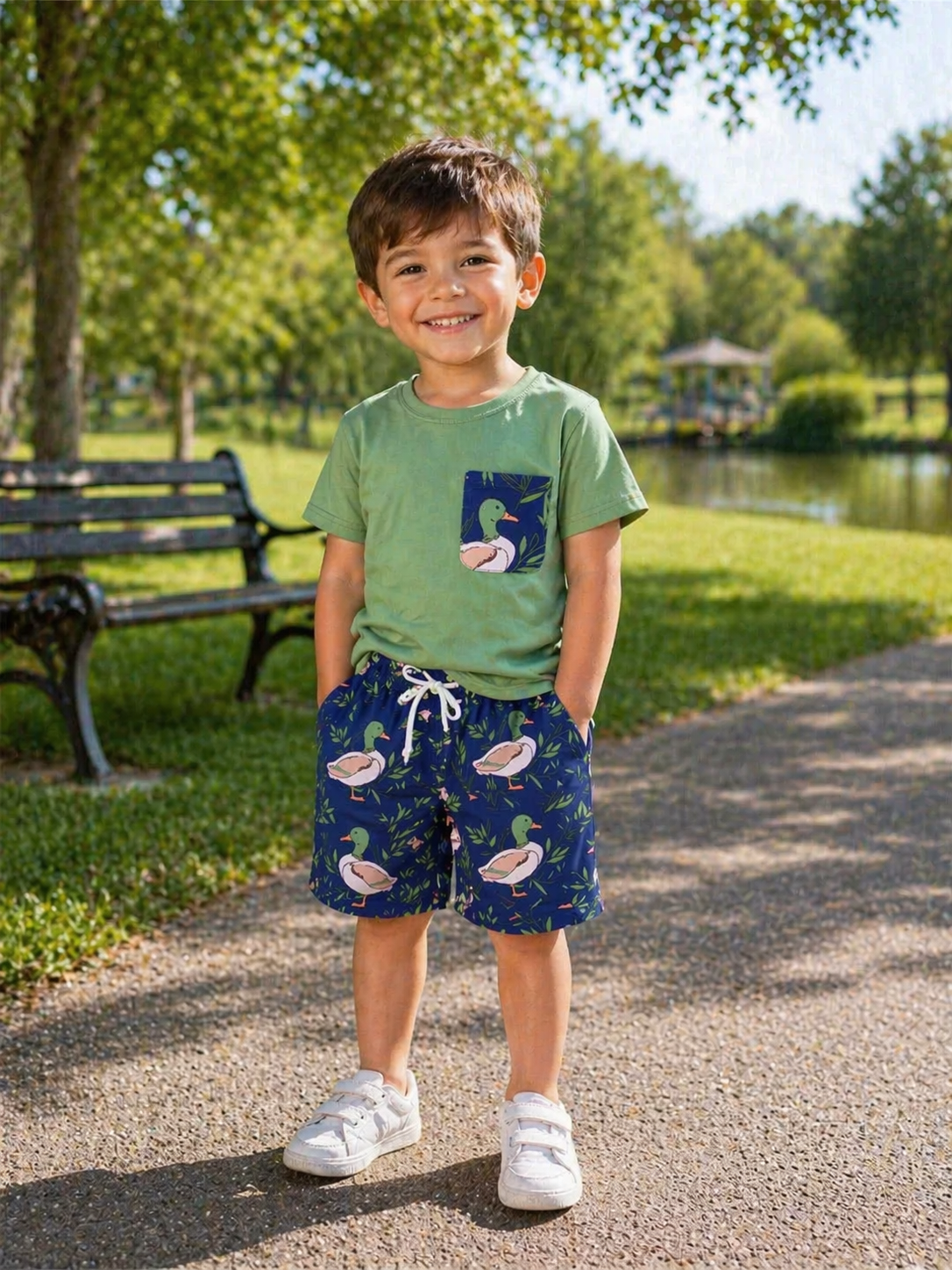 Mallard Duck Pocket 2 Piece Set
