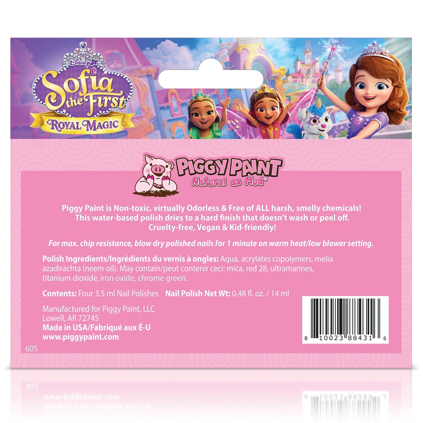 Piggy Paint - Sofia the First 4-Polish Box Set - Kids Non-toxic Nail Polish