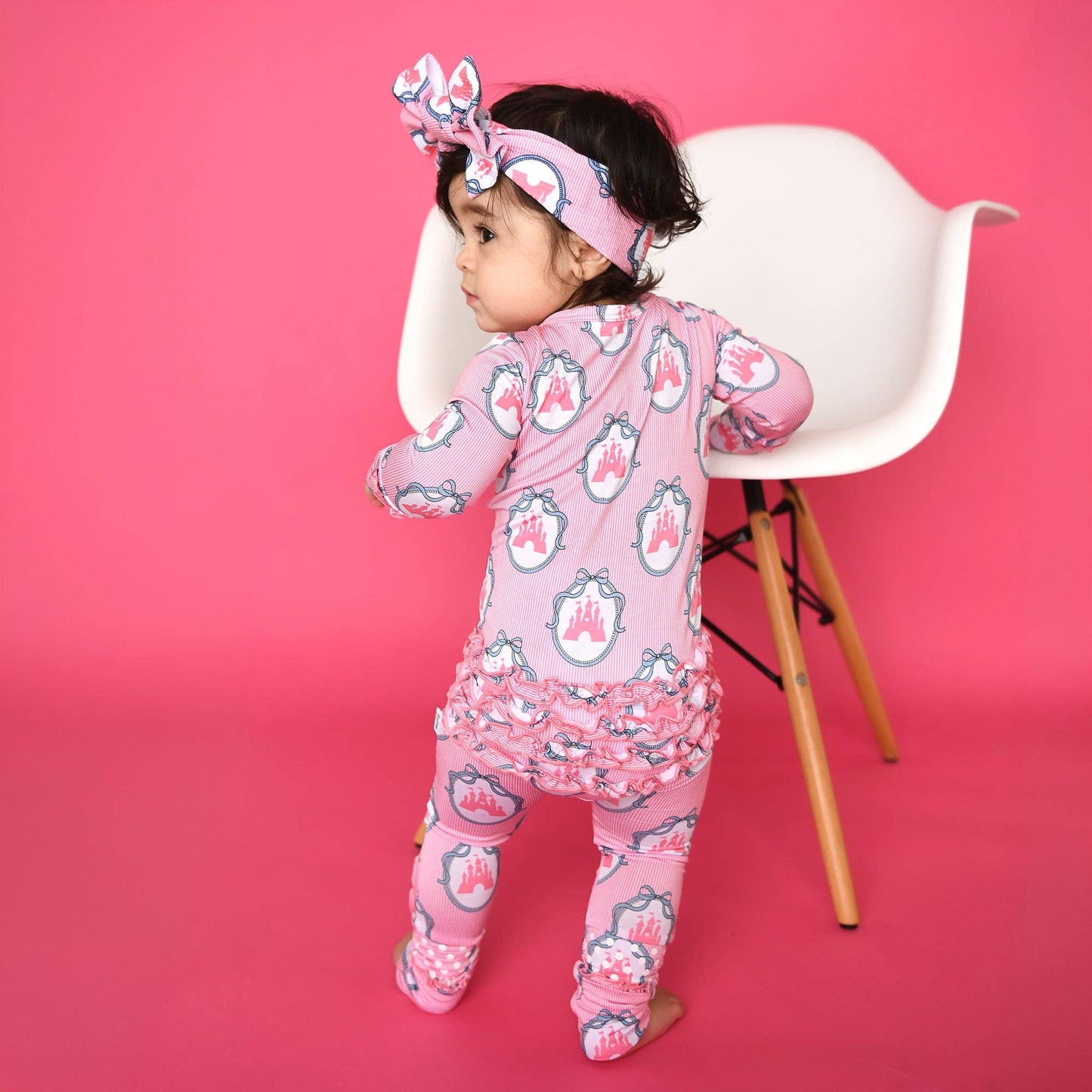Maeve Castles RUFFLE ZIP Bamboo One Piece Baby Outfit