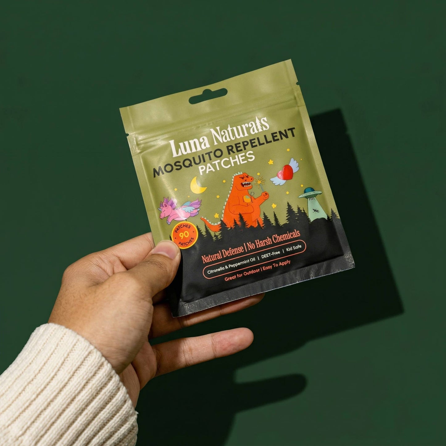 Luna Naturals - Kids Mosquito Repellent Patches | 12 PK | Fresh & Herbal