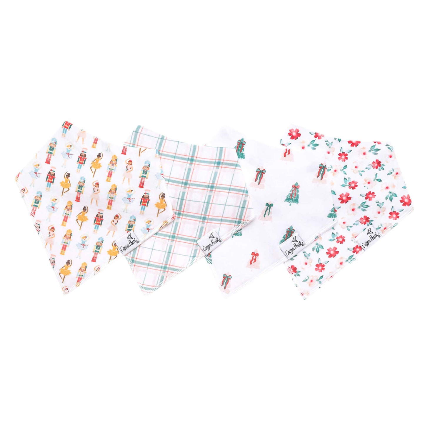 Copper Pearl - 4 Pack Baby Bandana Bibs - Juliet