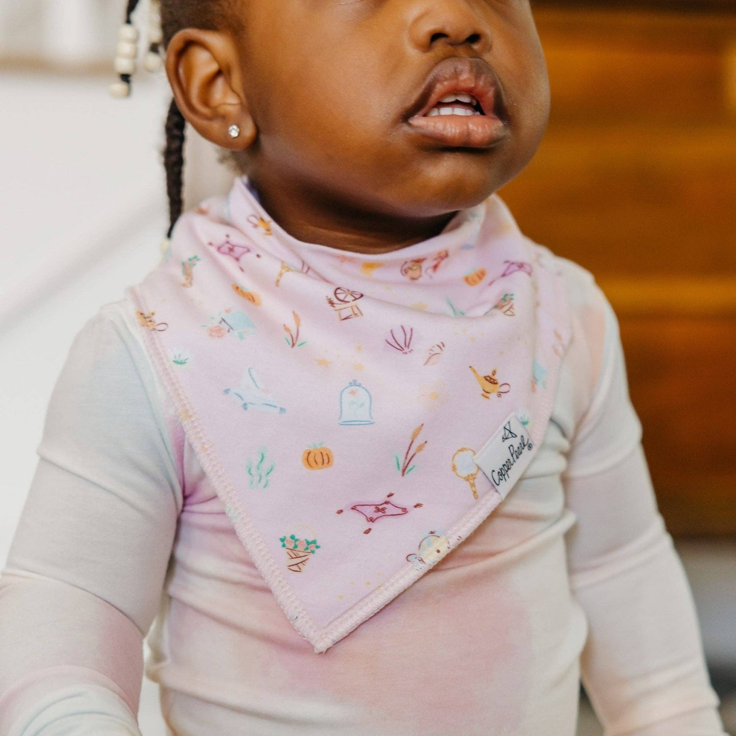 Copper Pearl - 4 Pack Baby Bandana Bibs - Disney Princess
