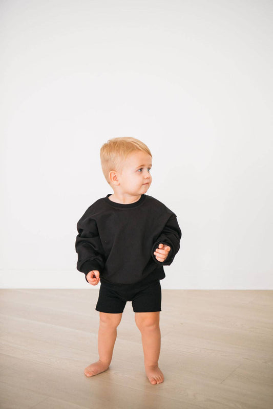 rainbow + co - BLACK Lightning Bolt Sweatshirt Set