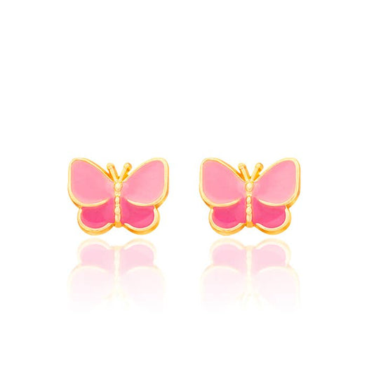 Girl Nation - Sweet Pink Butterfly | Cutie Stud Earrings for Girls
