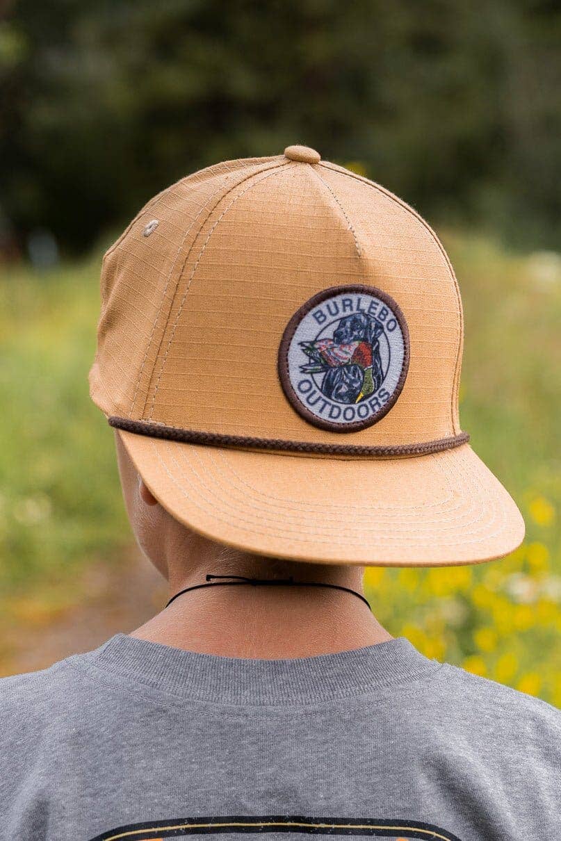 BURLEBO - Youth Cap - Duck & Dog - Coyote Tan