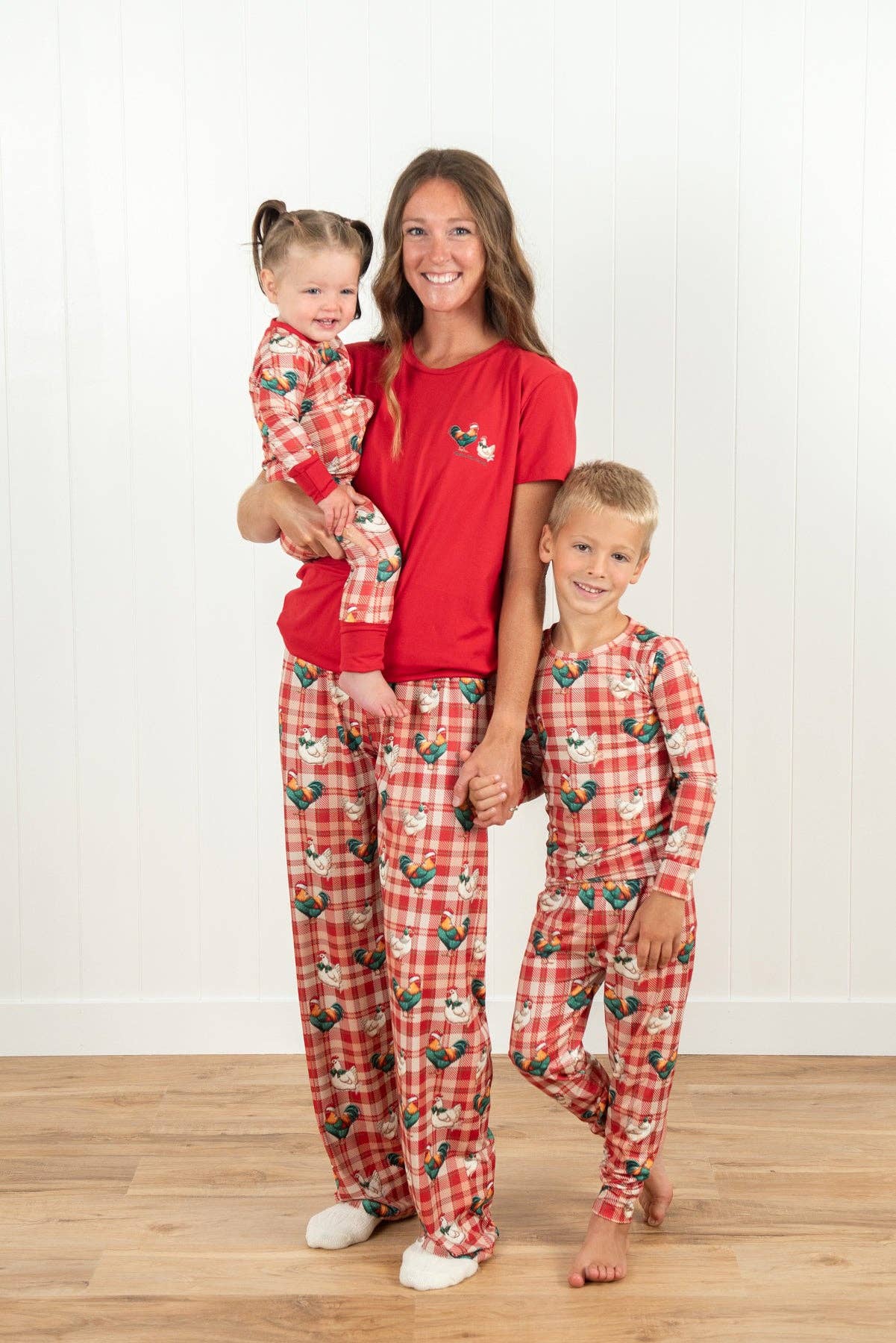 Christmas Chicken Plaid Toddler/Youth Pajama Set