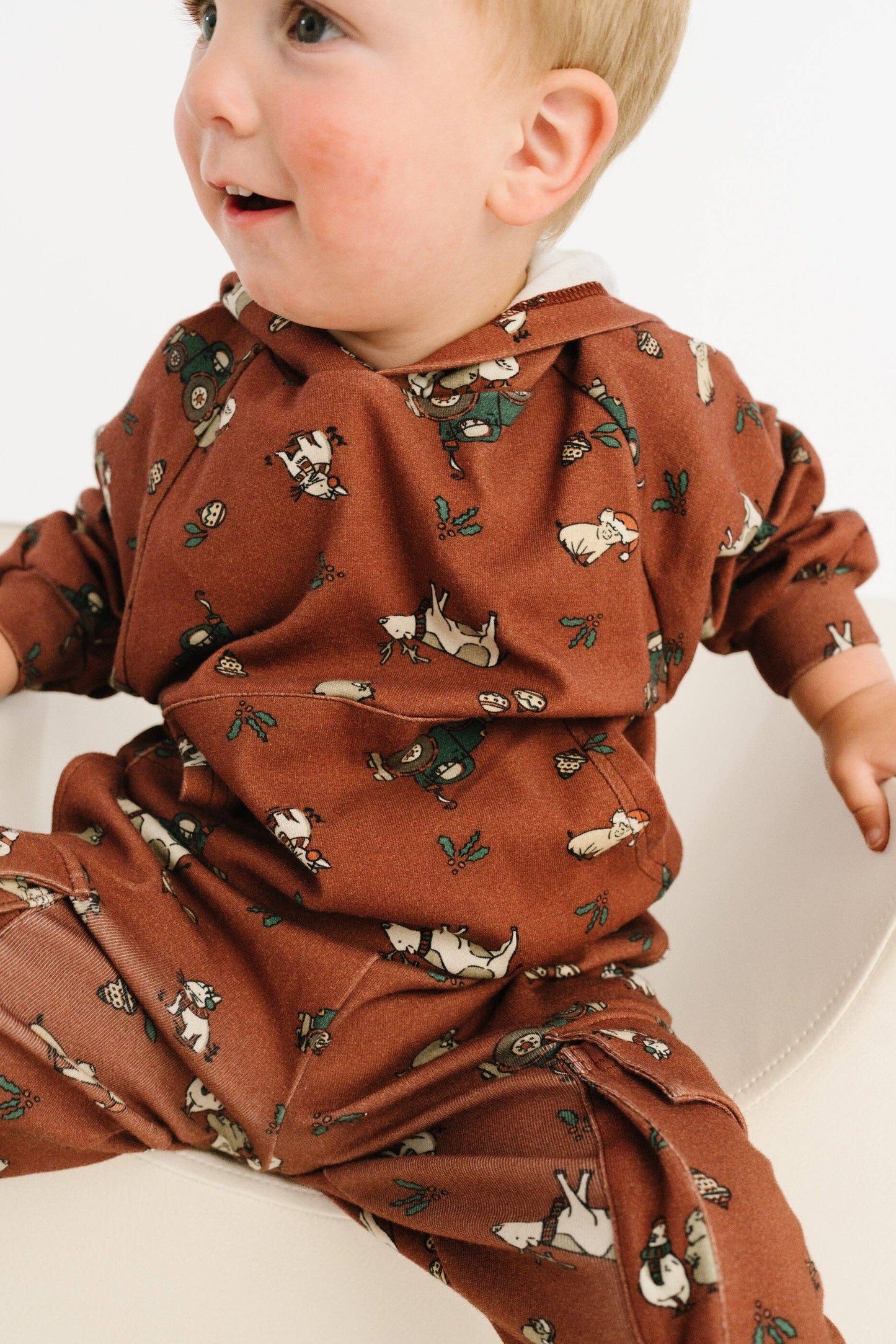 Little One Shop - Christmas Farm Cargo Hoodie Set