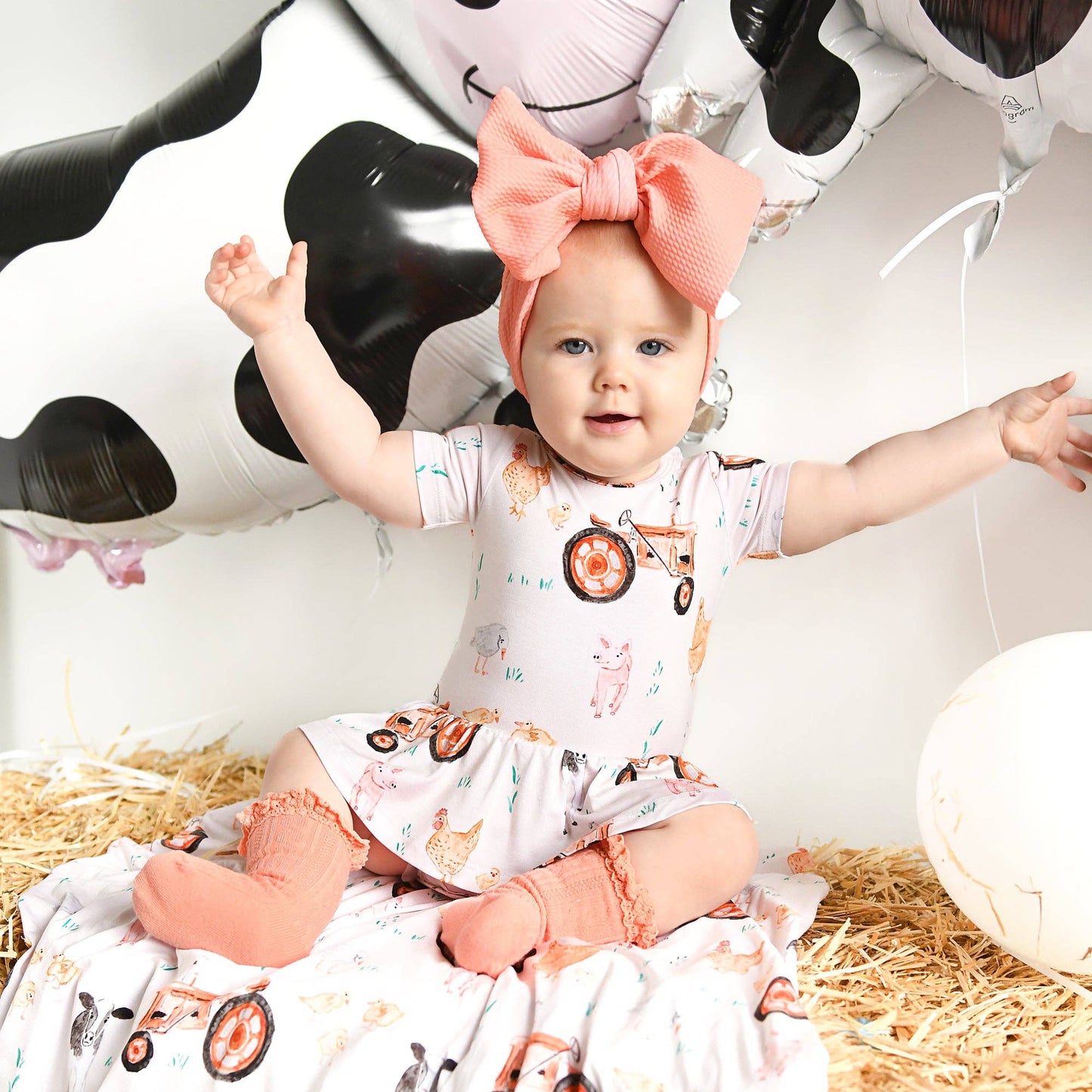 Millie Moo TUTU Bamboo Farm Baby Clothing Dress Outfit